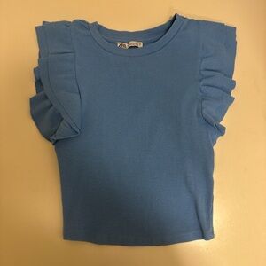 Zara Ruffle Sleeve Top